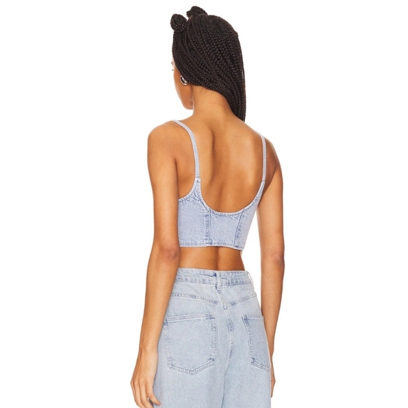AFRM x Revolve NWT Iris Top In Crystal blue Wash. - Picture 4 of 12